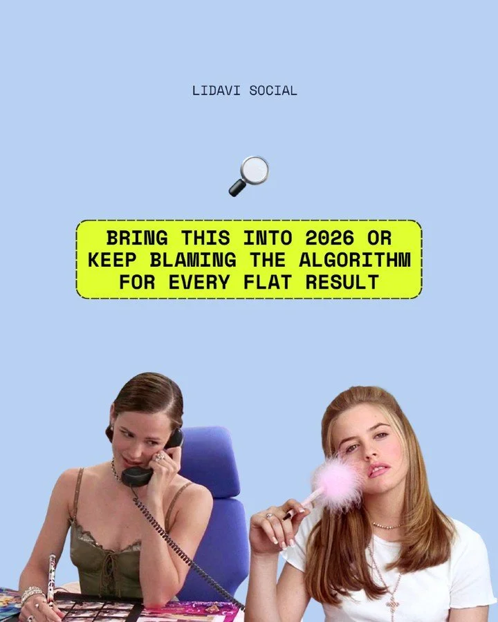 If you want 2026 to be the year you finally stop posting from a place of panic, this list will save your sanity. A little planning. A little message clarity. 

A little courage to post the thing even when it looks like it was created during a caffein