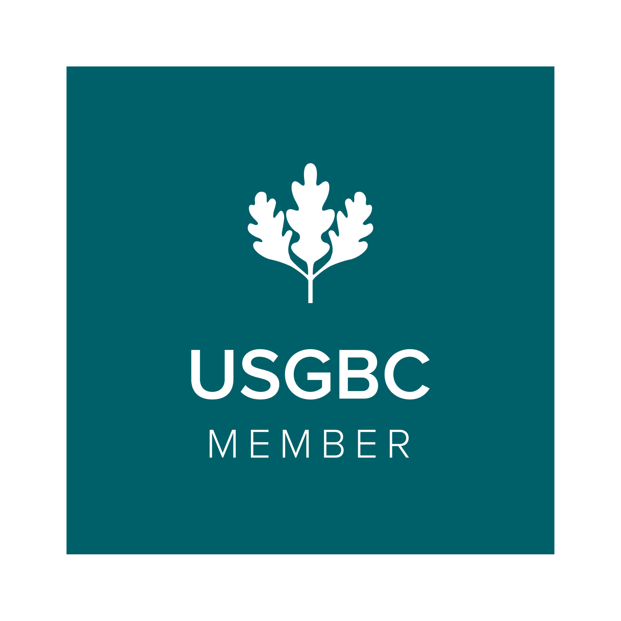 Logotipo de USGBC con el texto 'Miembro' en español en la parte inferior.