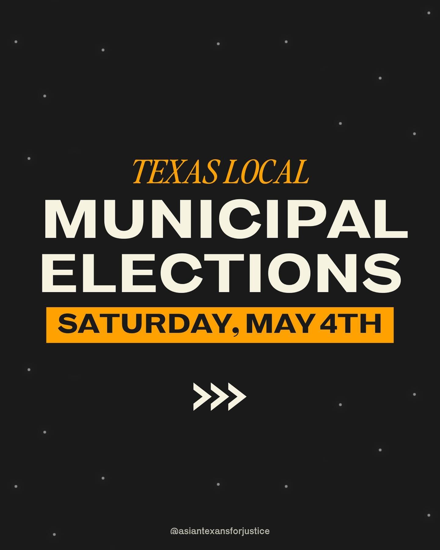 DID YOU KNOW? 💫 Texas has local municipal elections in May! From city council to school boards to propositions to bonds, every choice you make will impact our community&rsquo;s destiny.

Your voice matters&mdash;let&rsquo;s use it to shape a better 