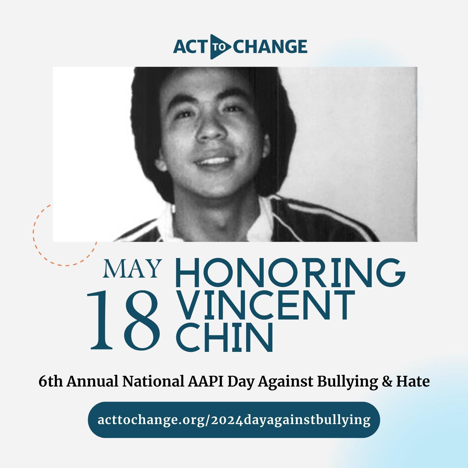 We're proud to stand in solidarity with @acttochange, 40+ jurisdictions, and 70+ organizations in proclaiming May 18 as AAPI Day Against Bullying and Hate in honor of Vincent Chin.

Join us and raise your voice to take a stand against bullying and ha