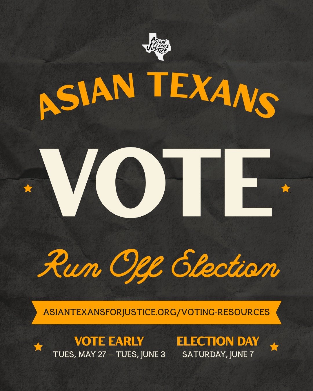 One more time, Texas &mdash; let&rsquo;s run it back. 🗳️

Local runoff elections are here, and your vote still holds real power. From school boards to city councils, these races shape the streets we live on and the futures we&rsquo;re building.

Asi