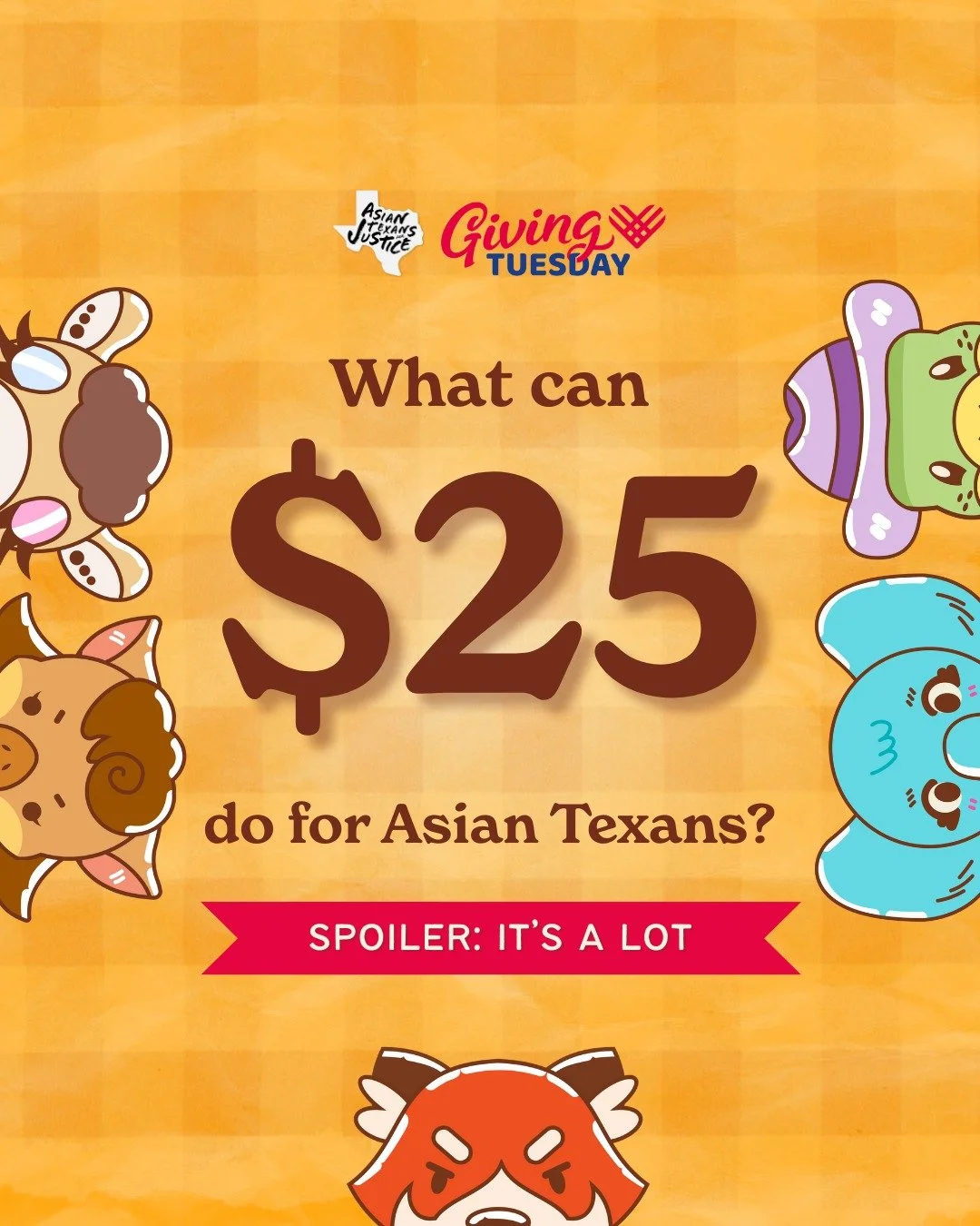 Next week, we&rsquo;re joining a global movement of generosity &mdash; and we want you with us. 💛✨

Giving Tuesday isn&rsquo;t just another fundraiser. You&rsquo;re investing in a future where Asian Texans are seen, heard, and empowered.

Swipe to s