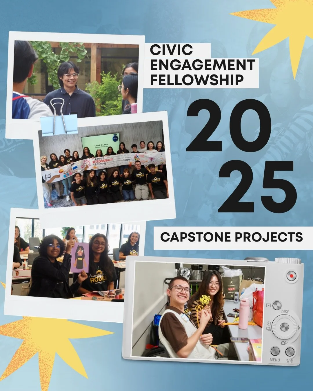 Our Civic Engagement Fellows (CEF) are building power through storytelling, education, and community action. From AAPI history teach-ins to multilingual voter resources, their capstone projects are creating real change across Texas 🩵✊🏻

You can mak