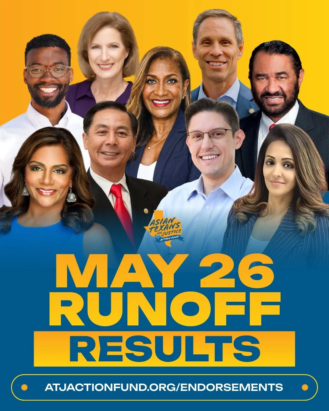 The primary runoff election is over! 🗳️

Congratulations to the ATJ Action Fund-endorsed candidates advancing to the November general election, and thank you to every candidate who stepped up to run this cycle. We&rsquo;re proud of every campaign we