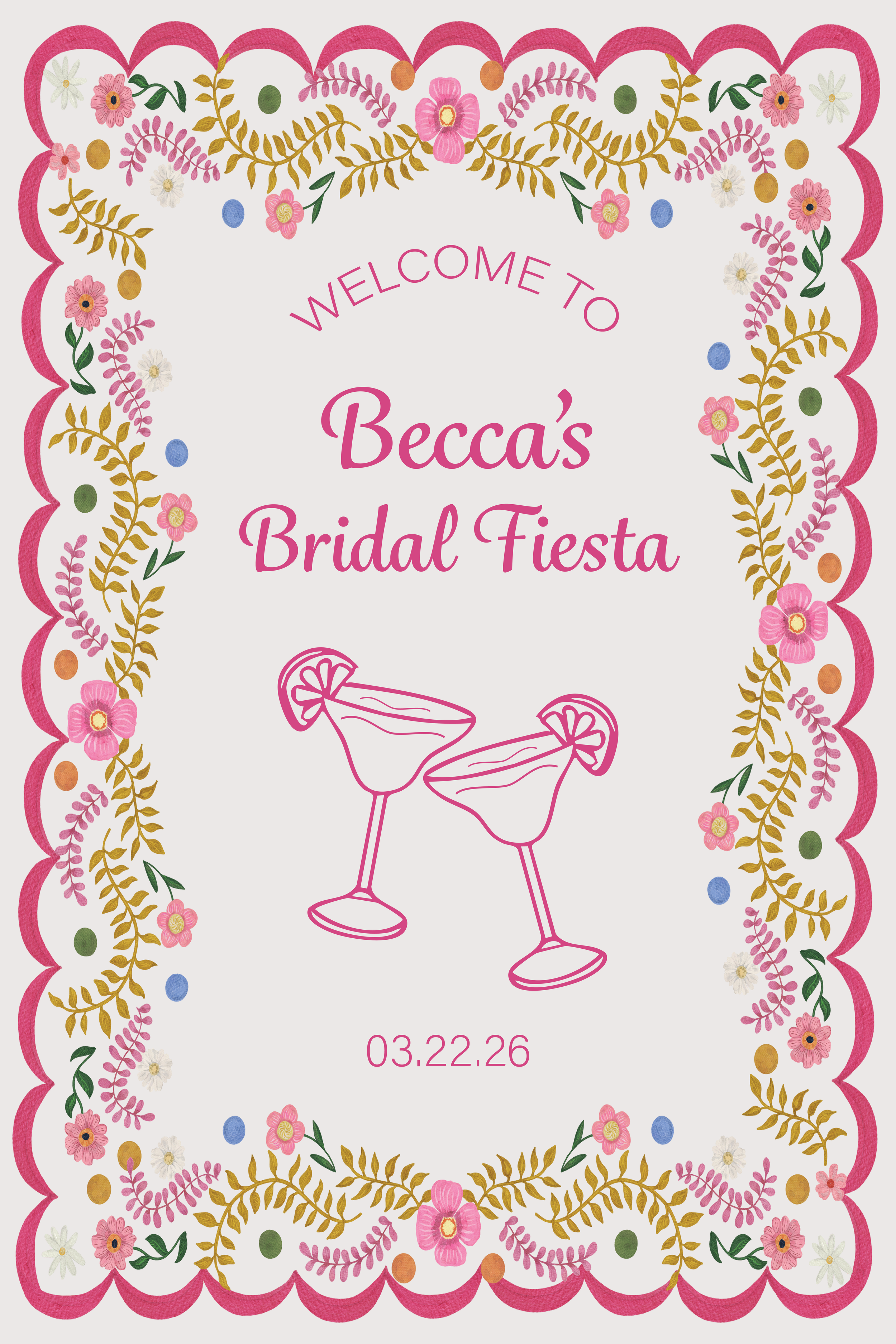 Bridal Shower Welcome Poster