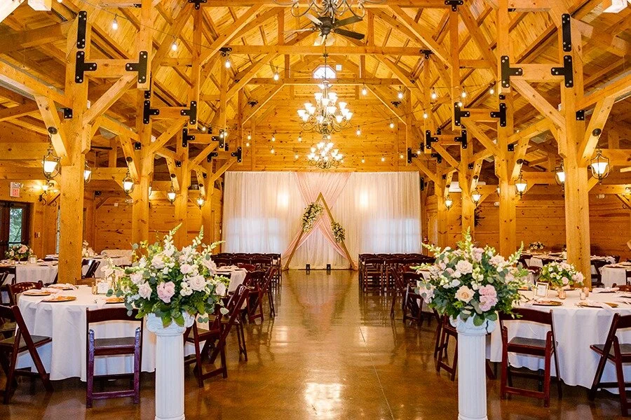 This is the time of year where ceremonies often have to be held indoors, but have no fear!

They still look beautiful and your ceremony backdrop easily transitions to be a great backdrop for your head table, photo booth or cake.

@makphotofilm
@blush