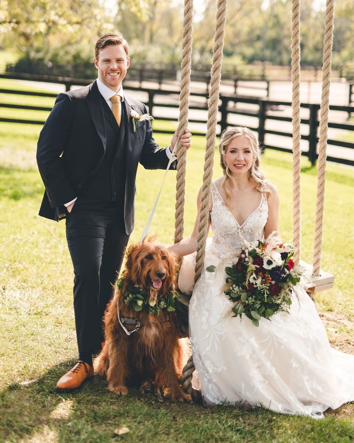 We're thankful to be swinging into our first of many busy December weekends!

Want to have your favorite four-legged friend added to your wedding photos?  Be sure to check with your CCF Coordinator for details and how to work your fur baby into your 