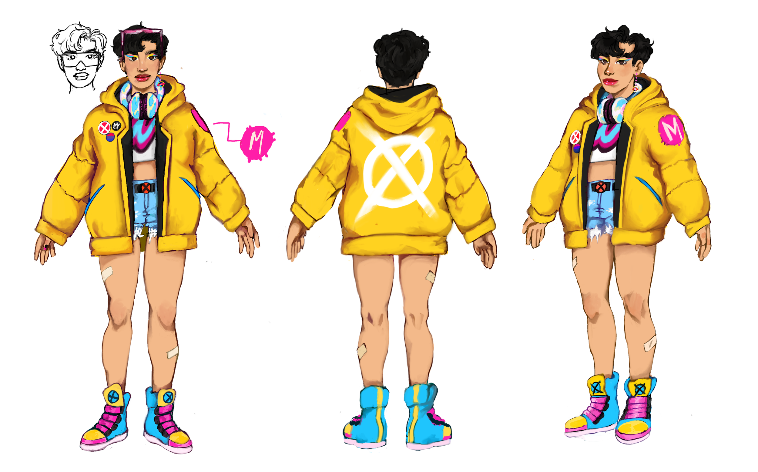 personal x-men game pitch —
jubilee character design turnaround