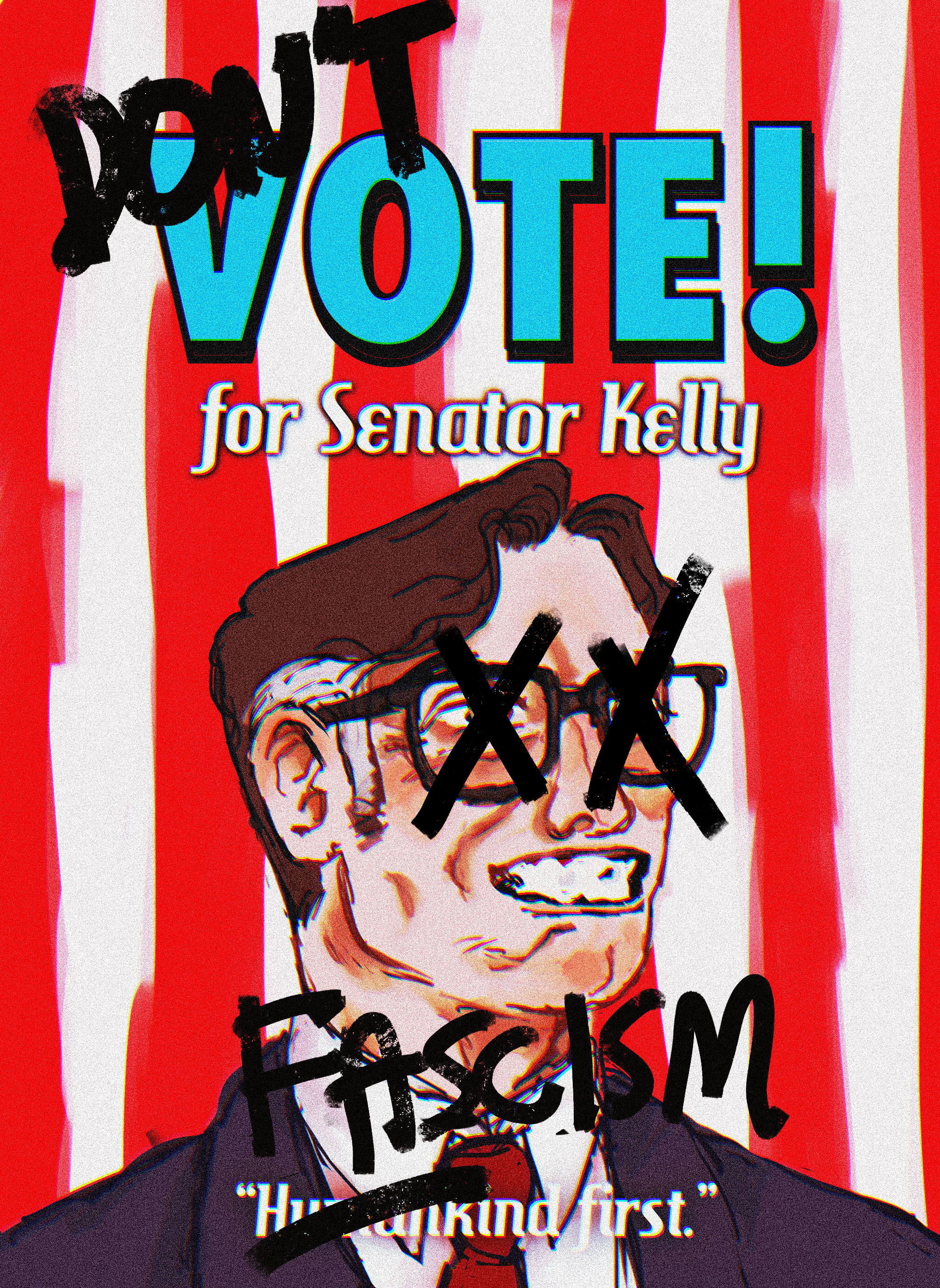 personal x-men game pitch —
vandalized political poster visdev/environmental storytelling