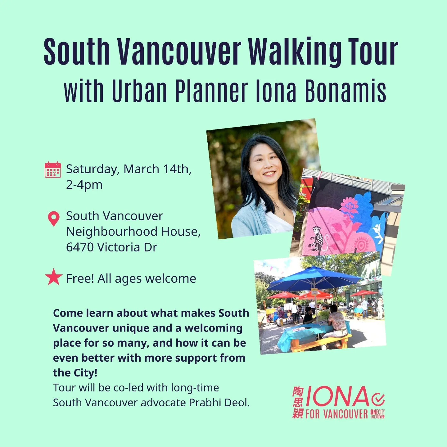 On March 14, join me on a neighbourhood walking tour that I'll be co-leading with long-time South Vancouver advocate @prabhid!

Inspired by the spirit of Jane&rsquo;s Walk, this community tour offers an opportunity to learn about the social and cultu