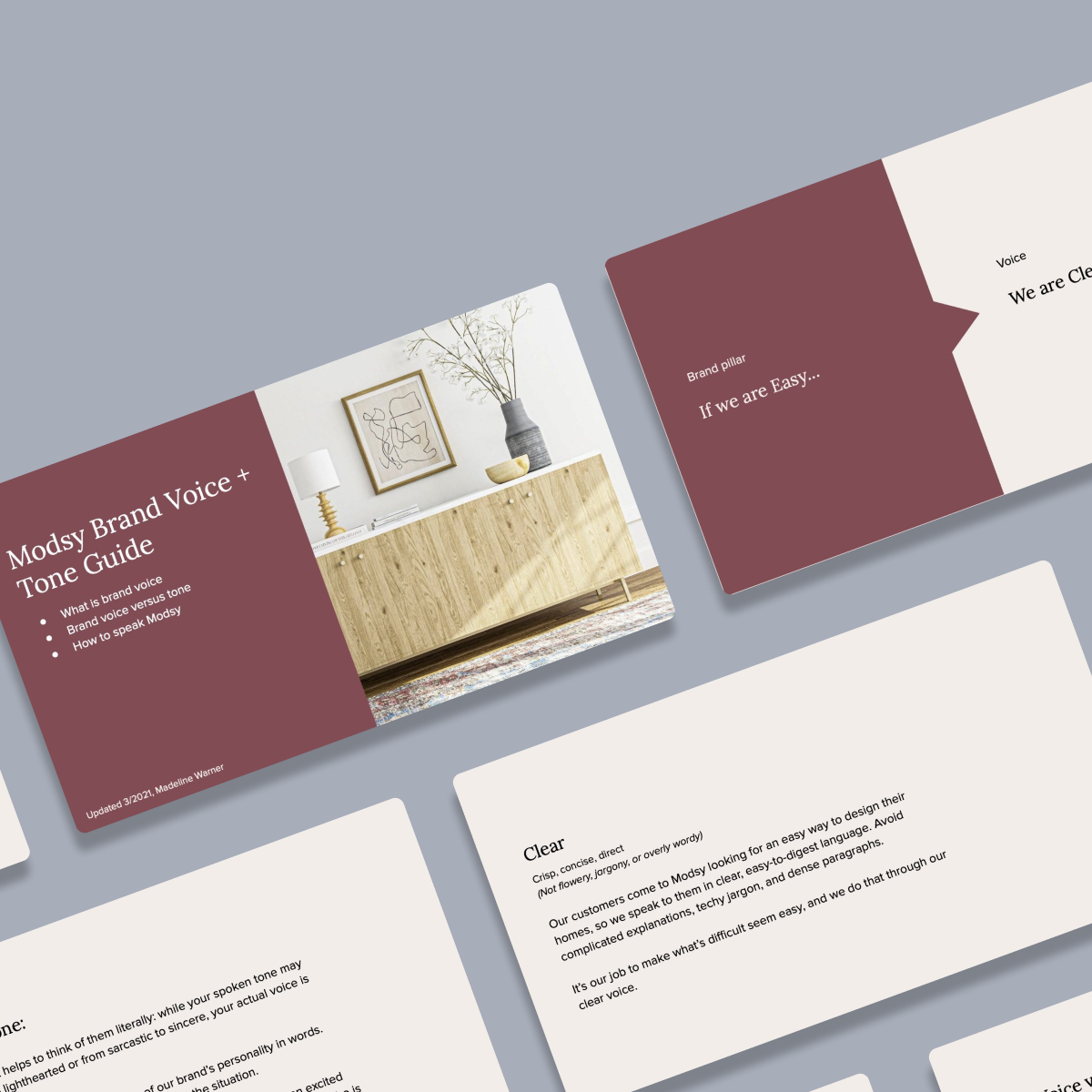 Voice & Tone Guide – Modsy