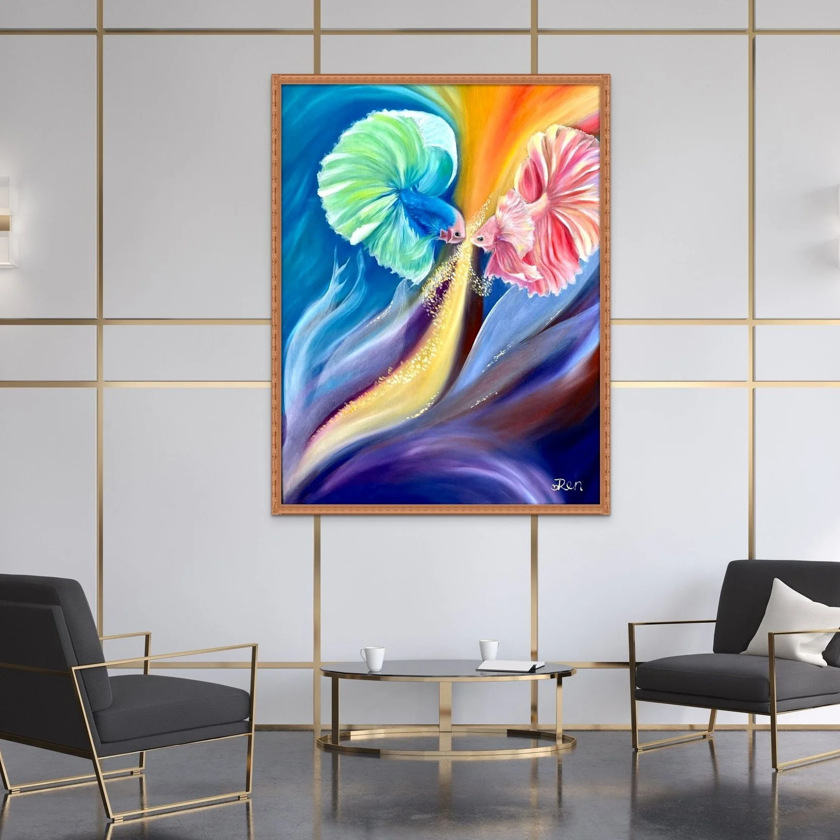 LOVE OF PISCES 1 - Spiritual energy Art Print