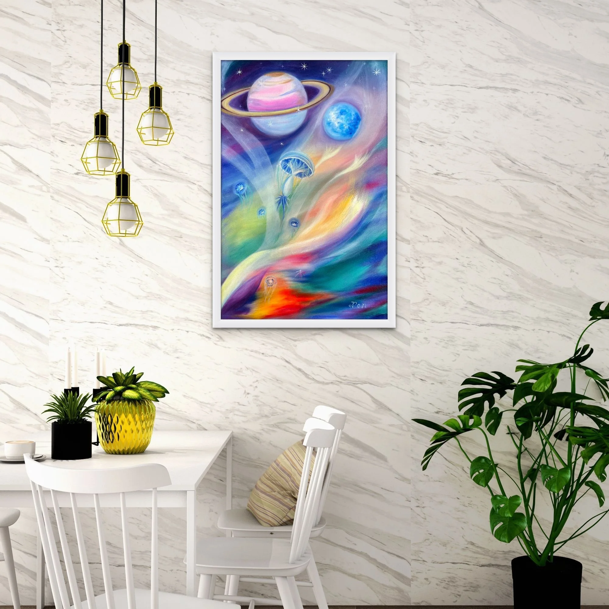 Spiritual art print by Jingmin Ren Artist