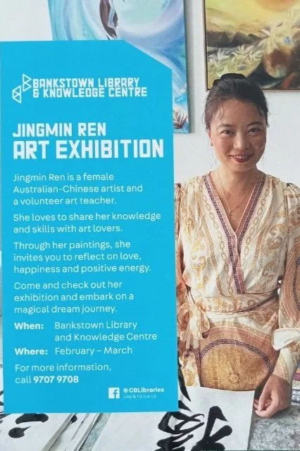 Jingmin Ren Art Exhibition 2023 in Bankstown Library & Knowledge Centre