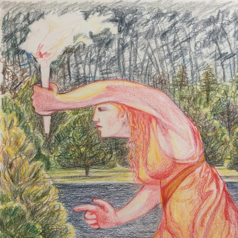 Searching by the lakeside. Louise Rive