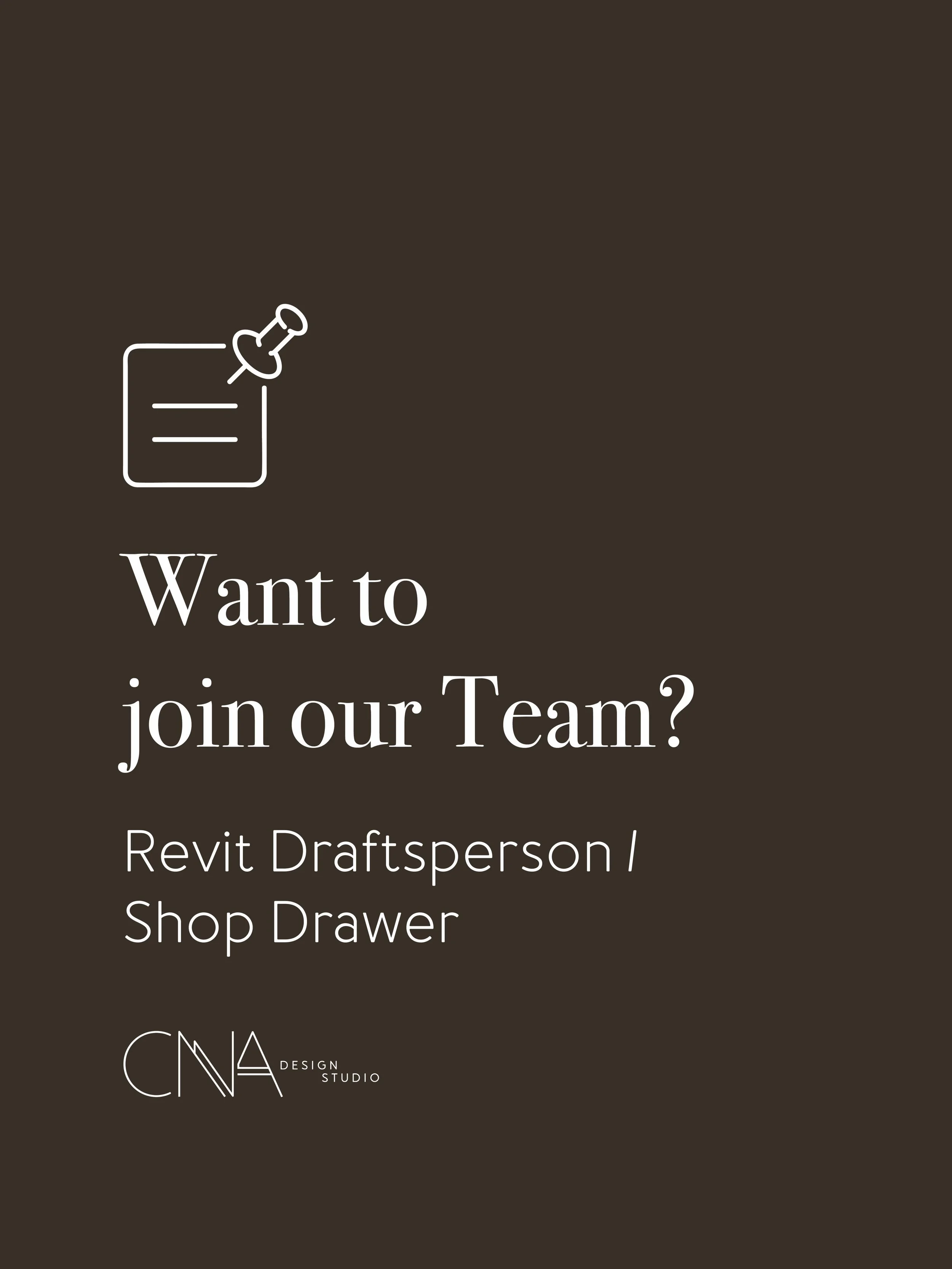 Could you be the next person to join our team?

We&rsquo;re on the lookout for a Revit Draftsperson and Shop Drawer to join our friendly team in Heatherbrae.
Full time | Hybrid | Heatherbrae, NSW

If you love creating accurate documentation, solving 