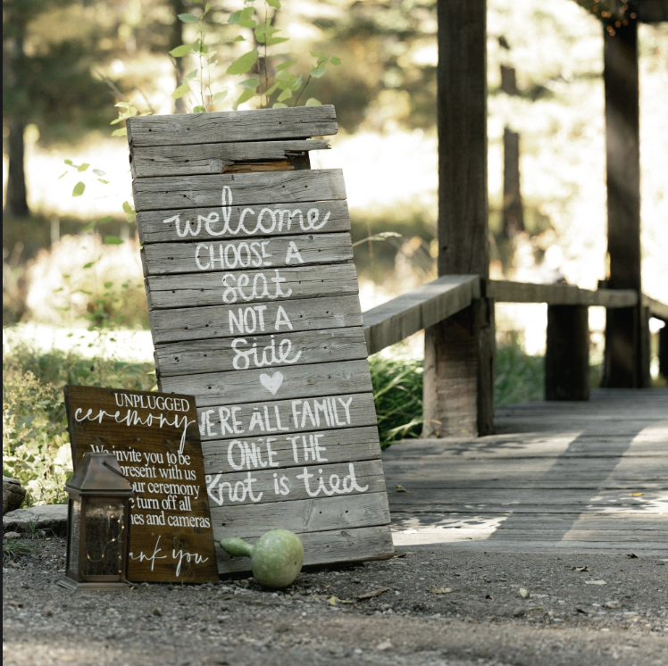 Choose a Seat Not a Side Pallet Sign