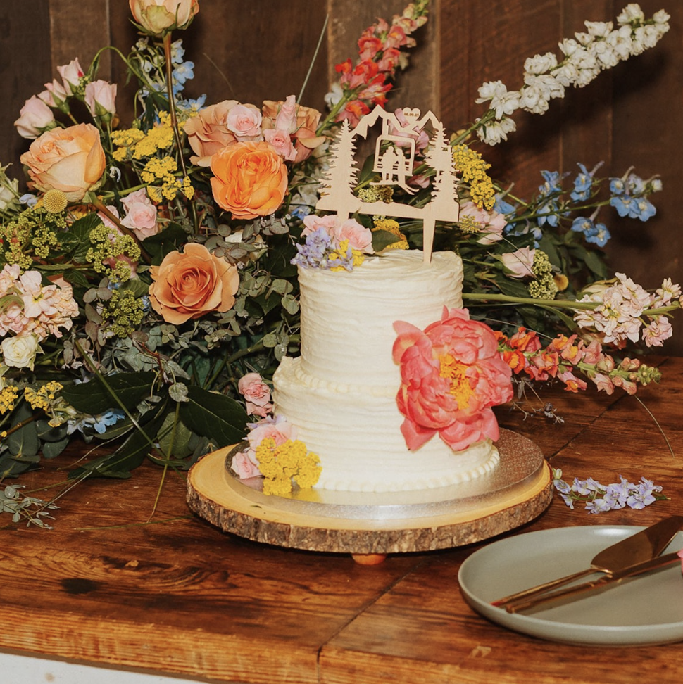 Wood Round Short Cake Stand