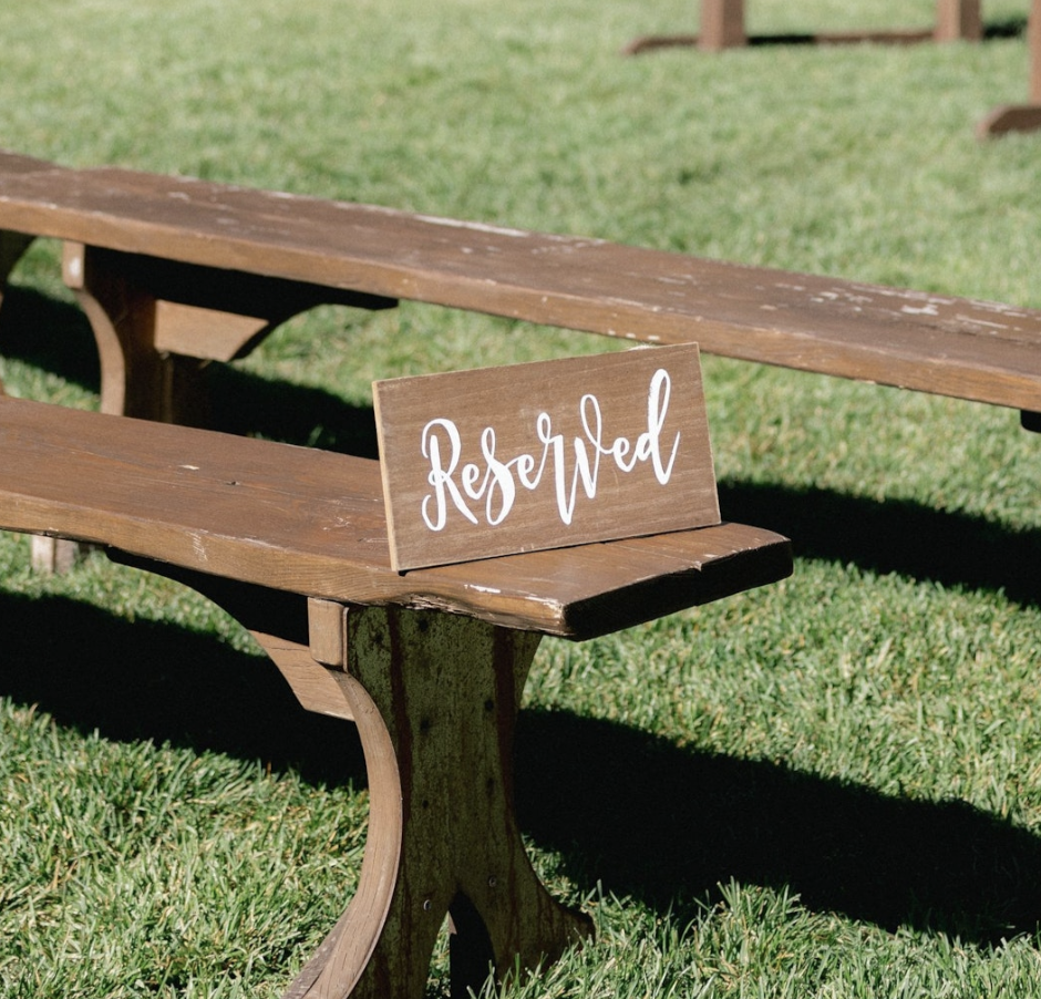 Wood Reserved Signs