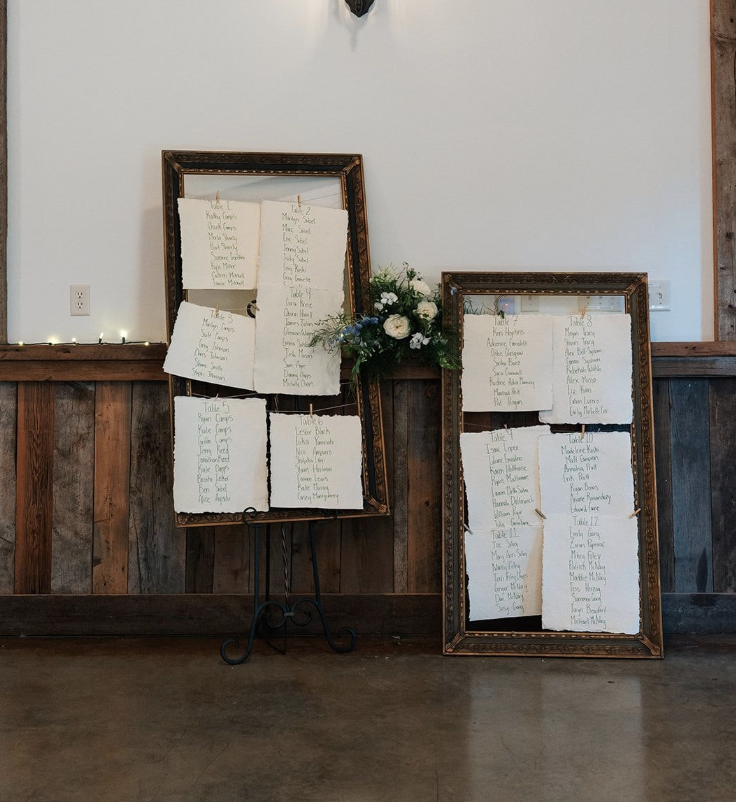 Vintage Frame w/ Clips (for table numbers)