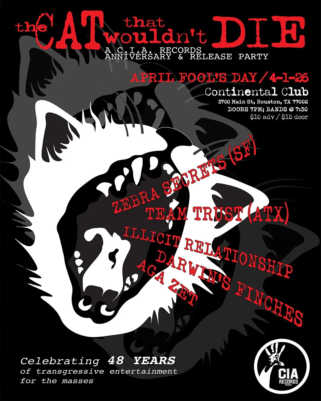 APRIL FOOL’S DAY - A CIA RECORDS ANNIVERSARY AND RELEASE EVENT