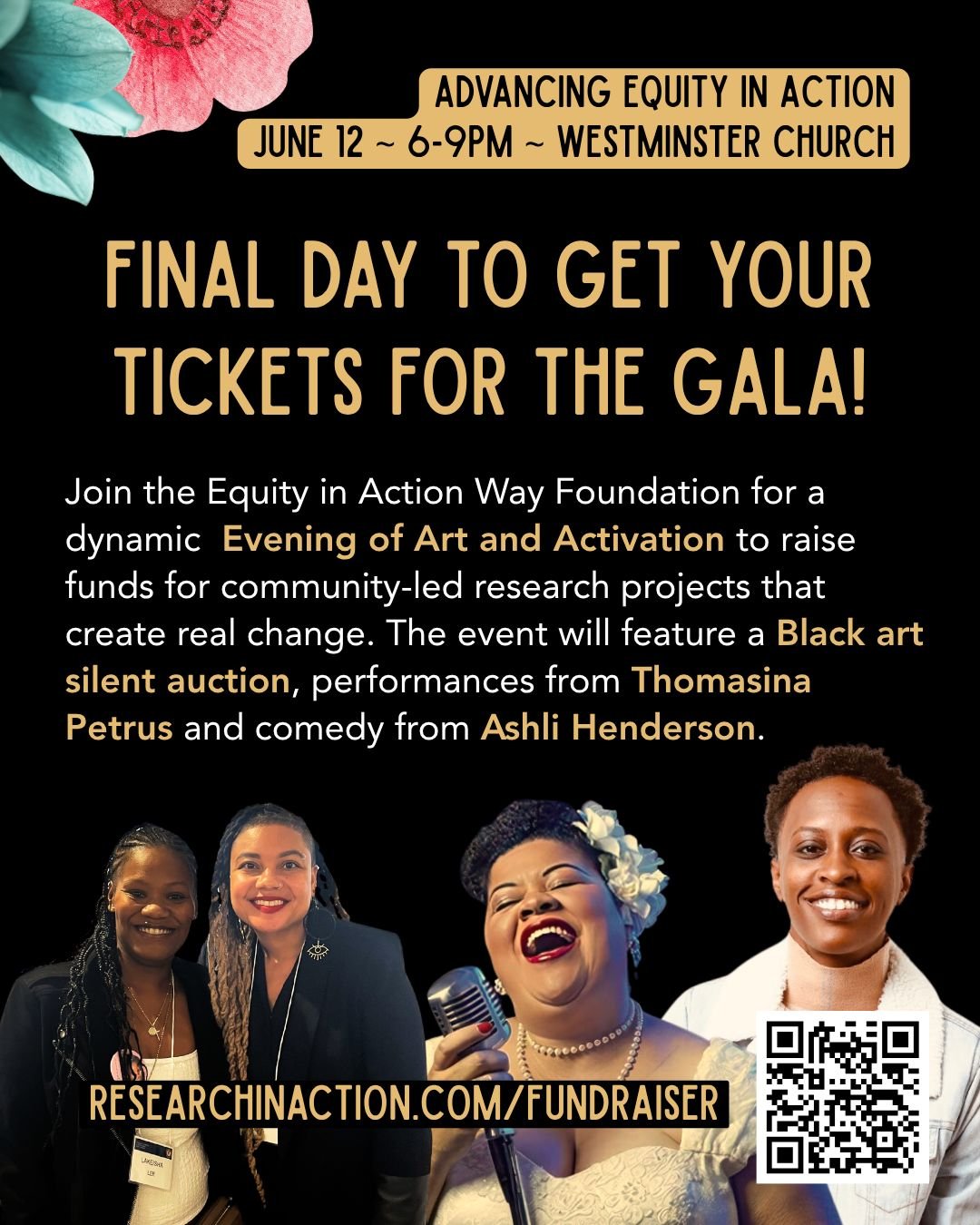 🚨 FINAL DAY TO GET YOUR TICKETS! 🚨

At Research in Action, we&rsquo;re proud to be at the forefront of authentic community-led research, building genuine partnerships with grassroots organizations and impacted people that respect and compensate the