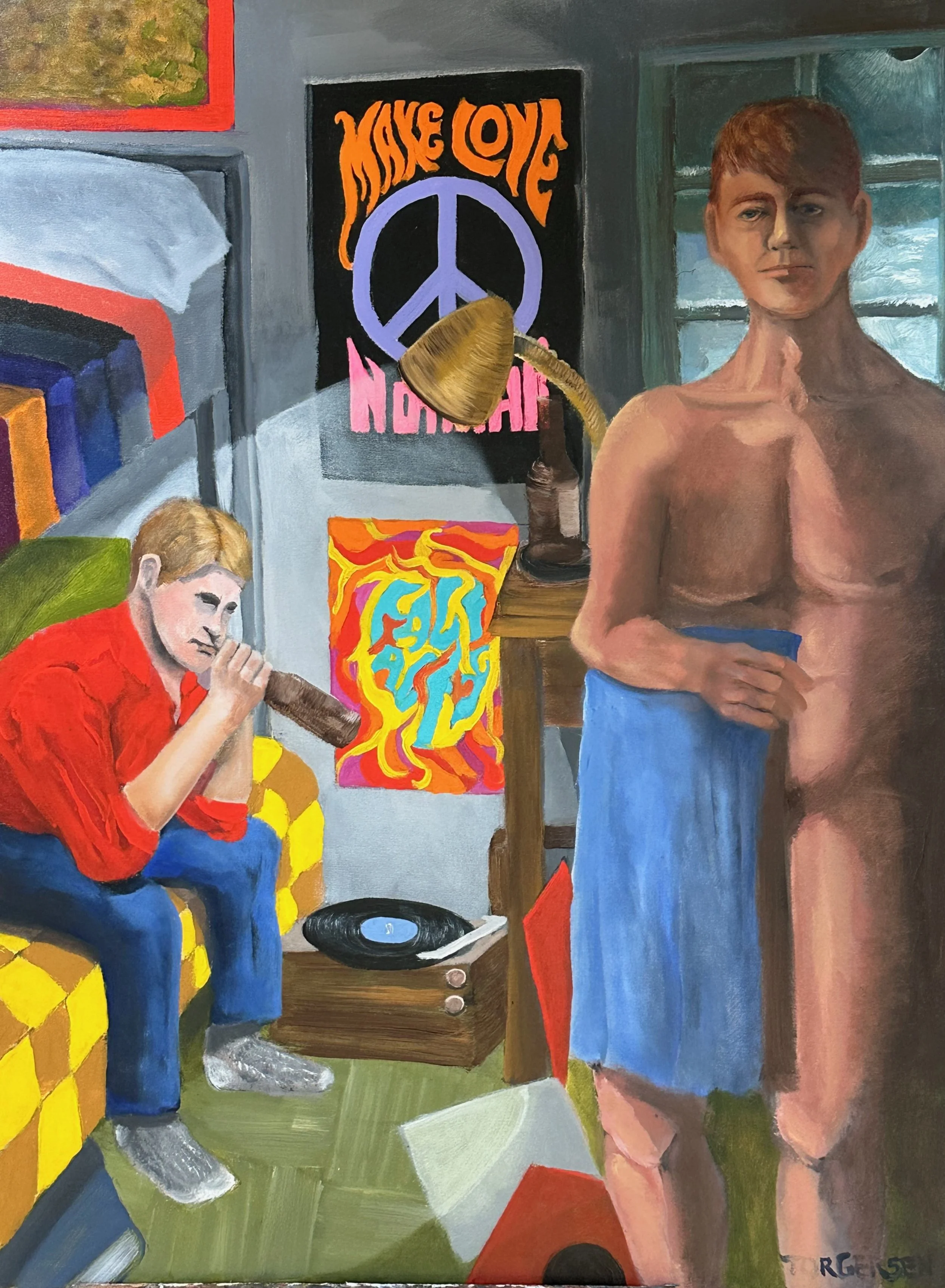 "My Old School" 48"h/36"w, oil on canvas, 2022. Contact for inquiries.