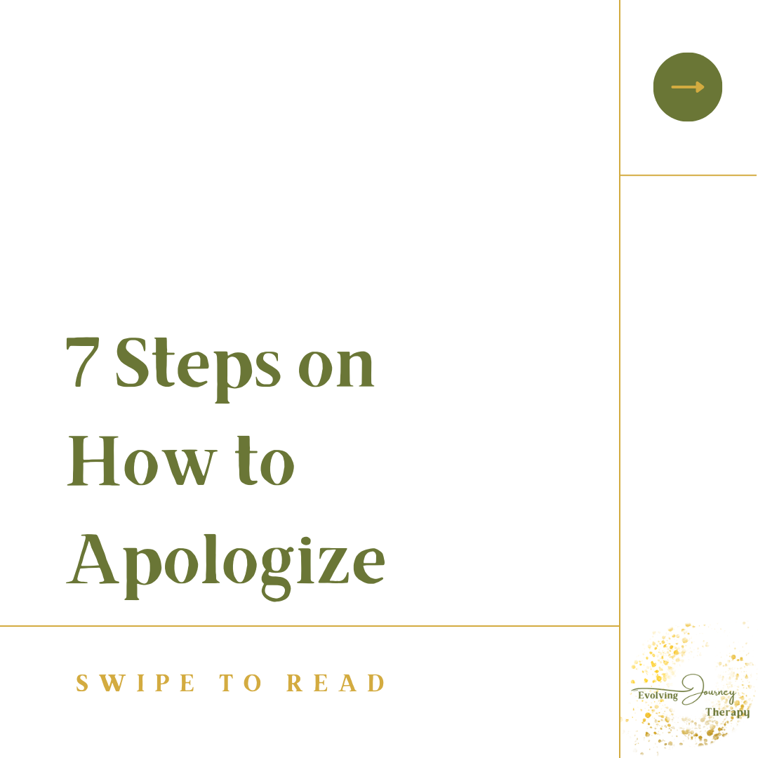 7 Steps on how to Apologize