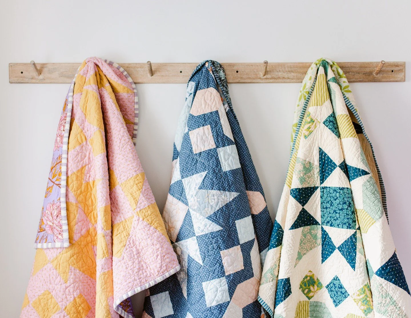 Same pattern.
Completely different personality.

One of my favorite things about quilting is seeing how much you show up in the final result through fabric choices alone.

Soft and dreamy.
Bold and modern.
Scrappy and playful.

There&rsquo;s room for