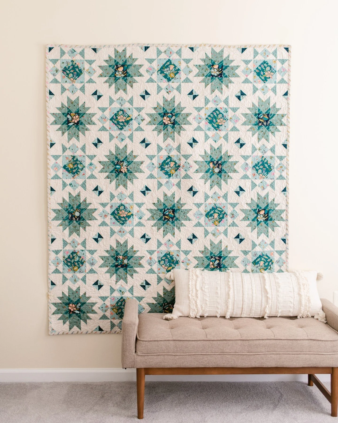 Still one of my favorite finishes.

This quilt has become such a meaningful pattern in my shop, and I think part of that is because it balances structure and movement in a way that feels approachable but still visually striking.

Also: stars forever.
