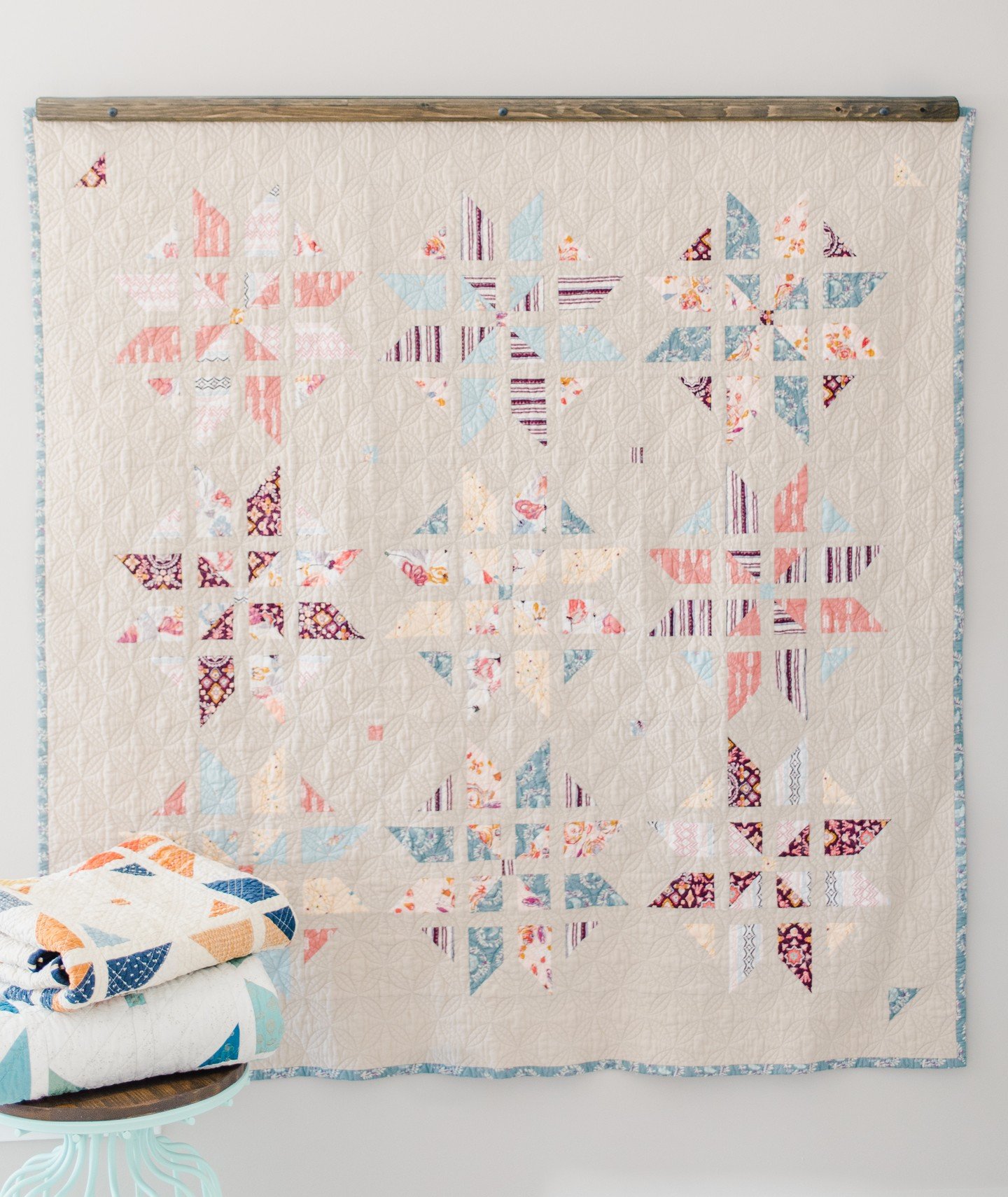 Looking through older finishes today and realizing how many different styles have made their way through my sewing room over the years.

Bold stars.
Soft florals.
Graphic shapes.
Scrappy mixes.
Modern basics.

I love that quilting lets us keep evolvi