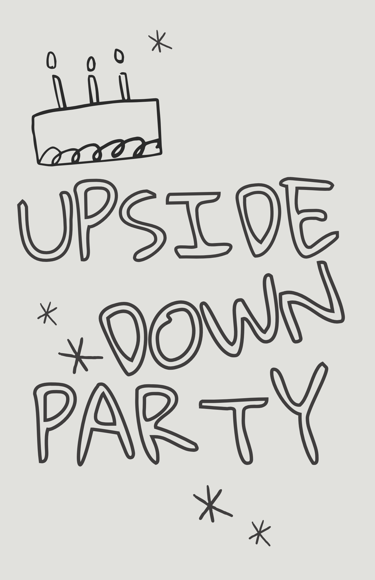 Upside Down 7th Birthday Party