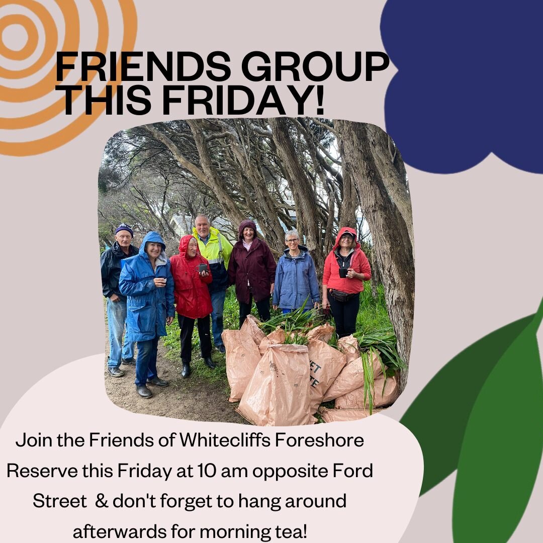 Friends Group this Friday!
 Join us at 10 am opposite Ford Street &amp; don't forget to hang around for morning tea &amp; a chat afterward!