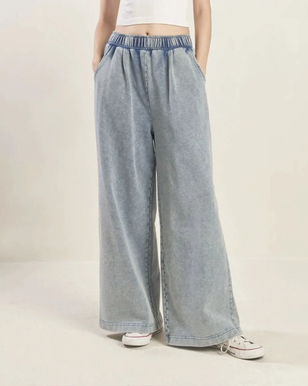 Washed Sweat Pant - Denim