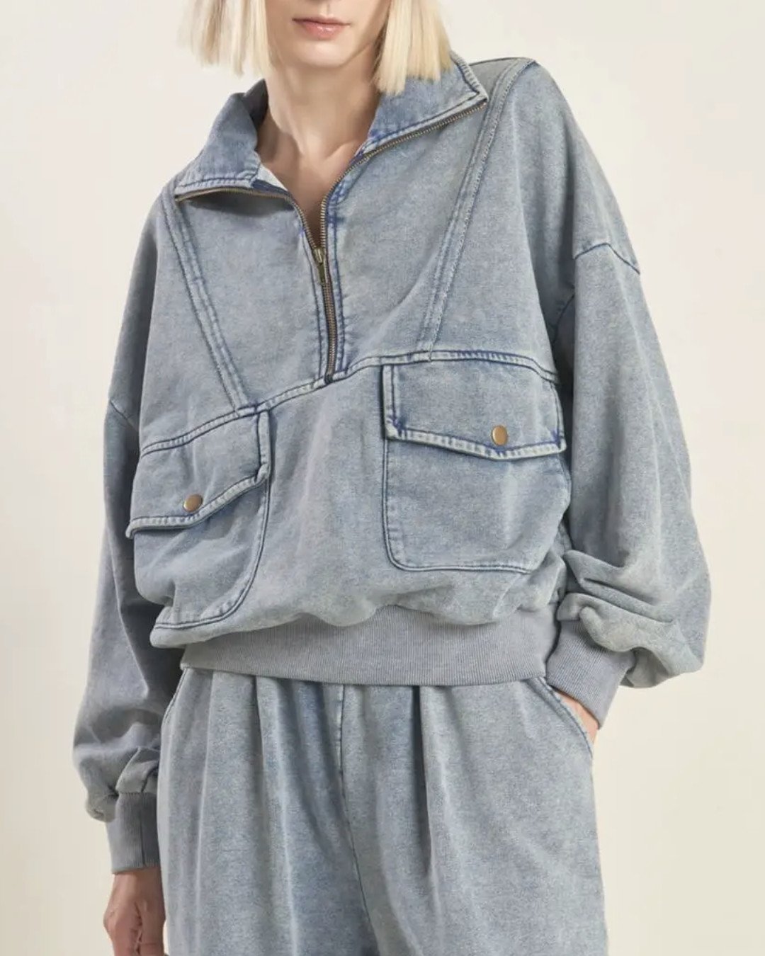Washed Pullover Sweatshirt - Denim.jpg