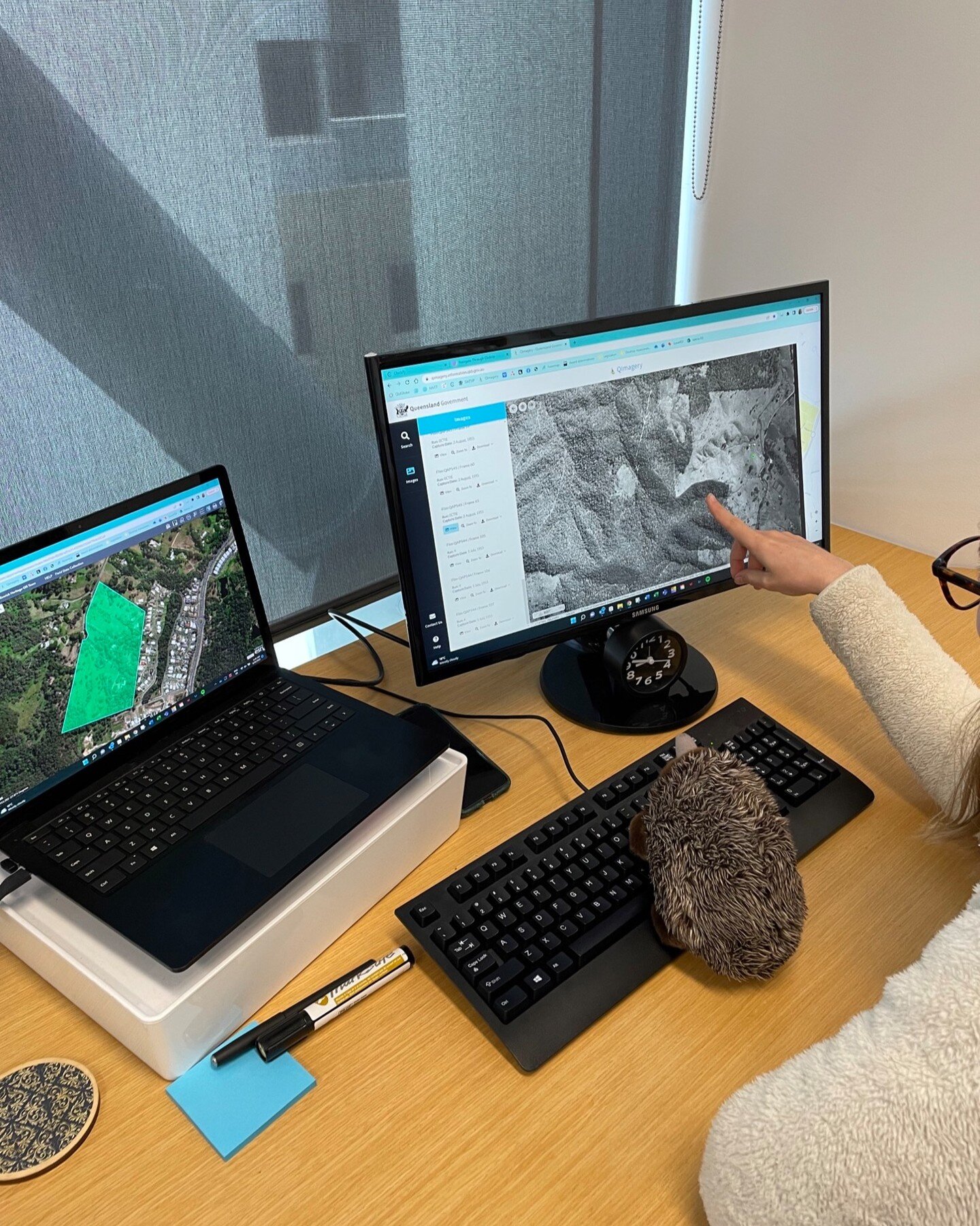 #MascotMonday #EvieInTheOffice

When preparing a desktop assessment, it is important to review aerial imagery of the project area and surrounds to observe if, and by how much, the site has changed over time. 

Understanding the level of disturbance i