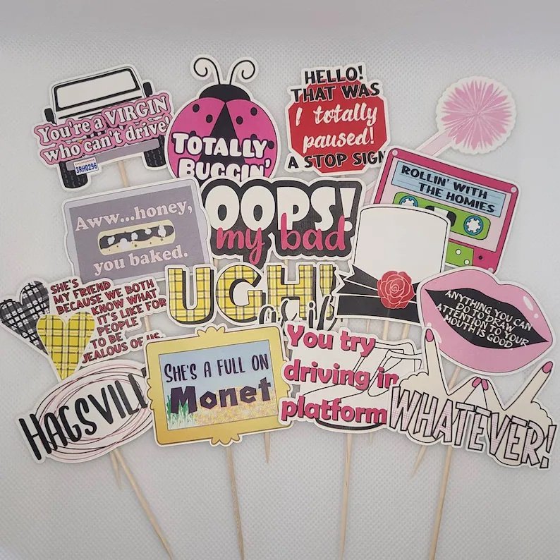 Clueless cupcake toppers
