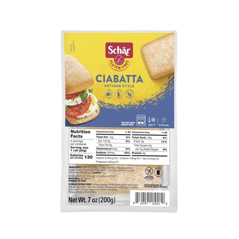 Gf/vg Ciabata Bread