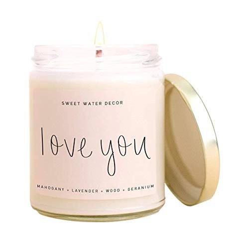I love you candle