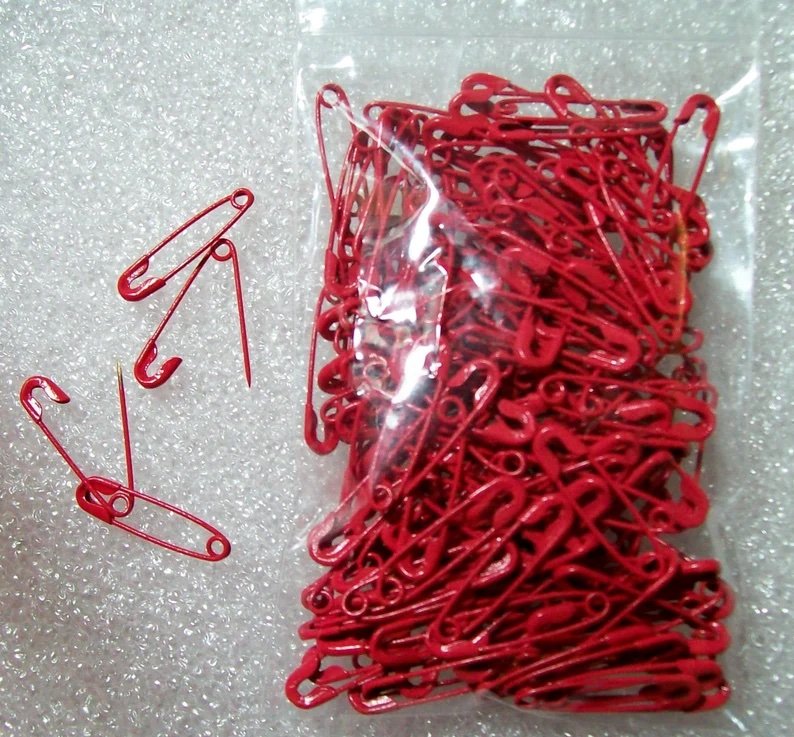 Red Safety Pins