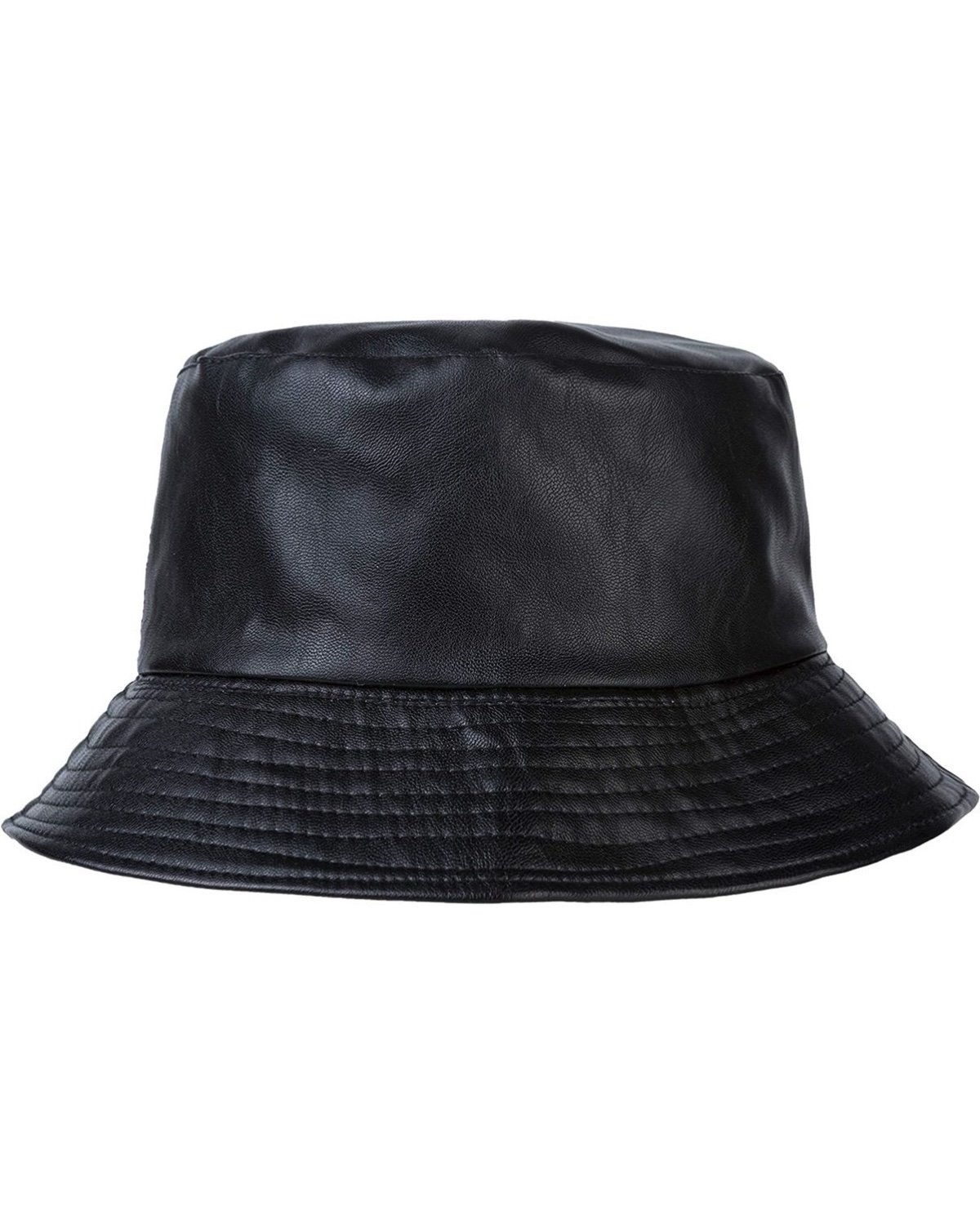 Faux Leather Bucket Hat