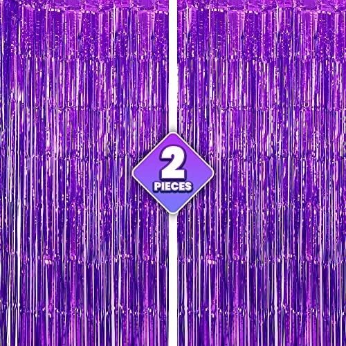 Purple Fringe Curtain