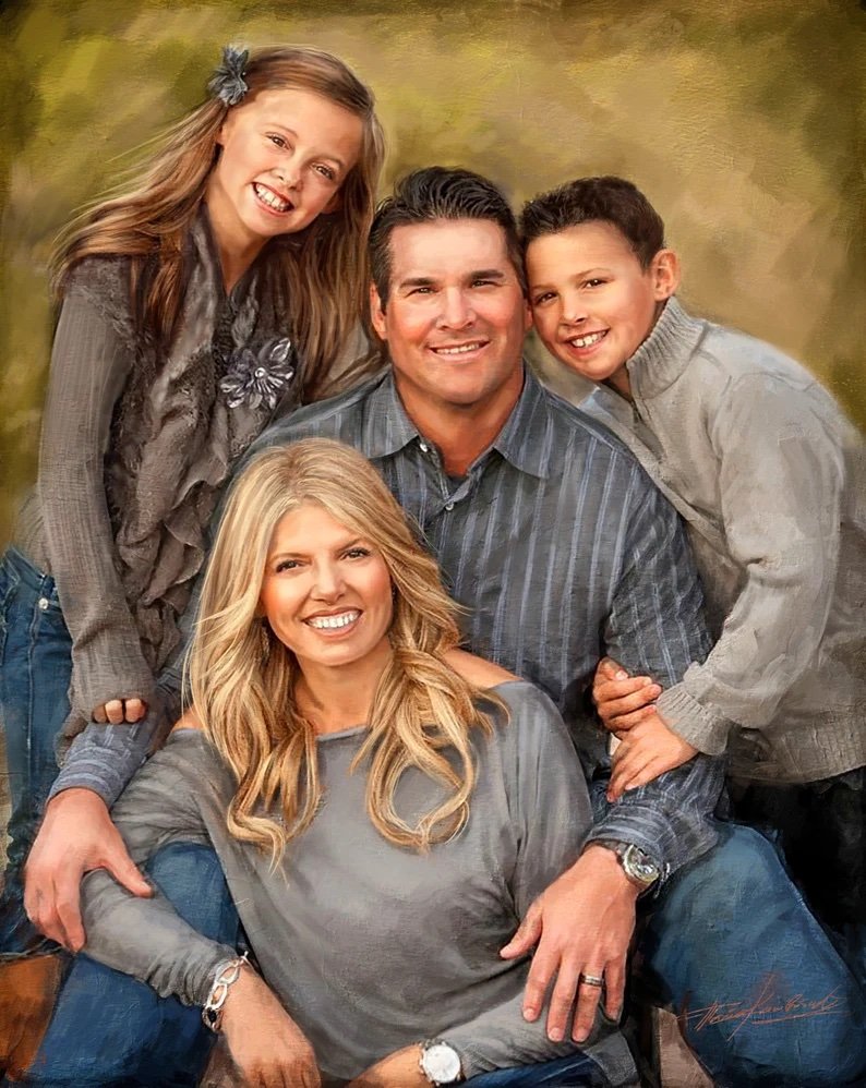 Painted Family Portrait 