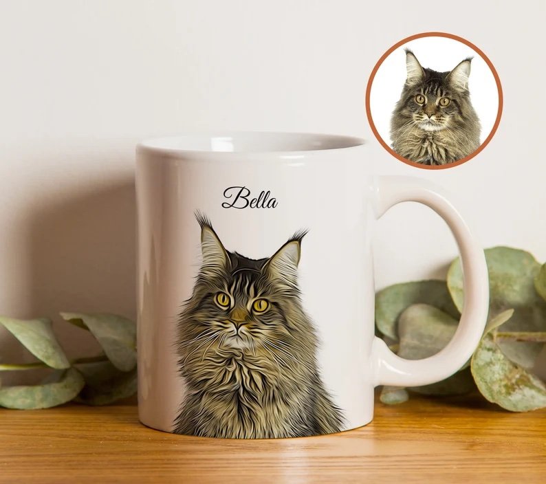 Pet portrait mug