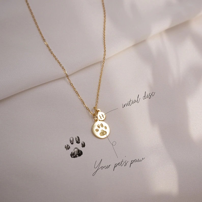 Paw/Initial Necklace 