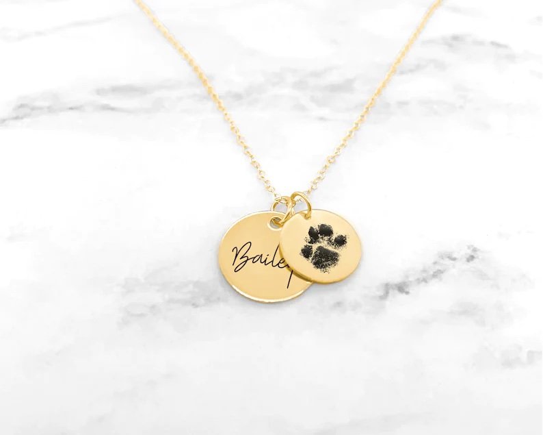 Paw/Name Necklace 