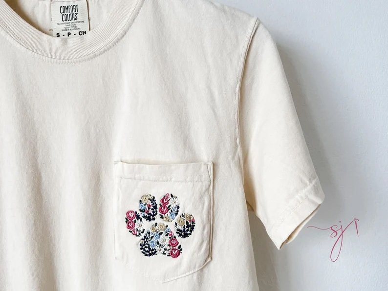 Paw Embroidered Tee