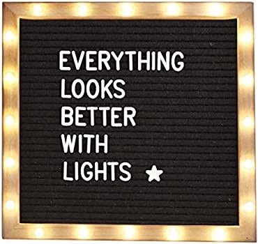 Light up letter board
