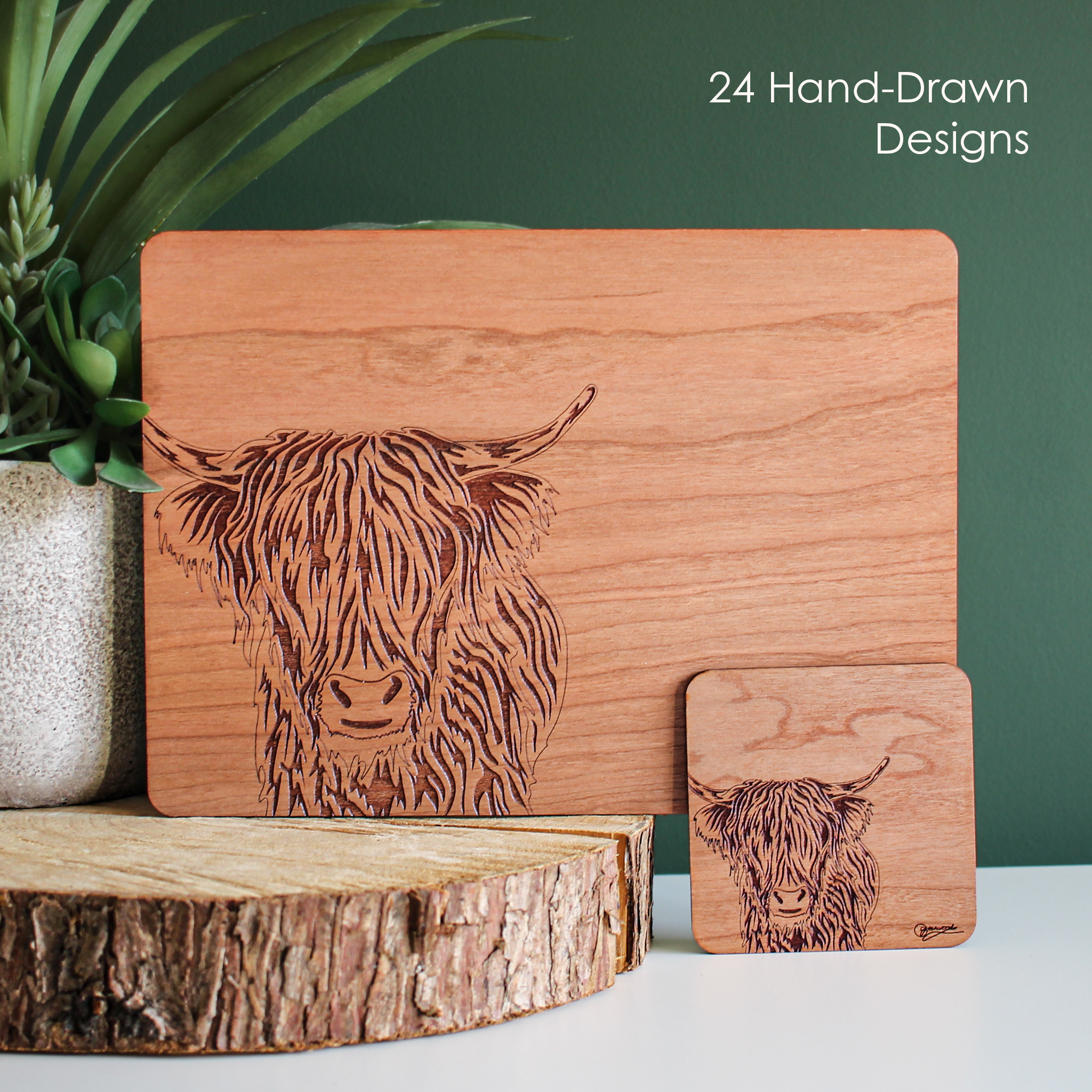 Engraved Animal Placemats and Coasters - Mix & Match