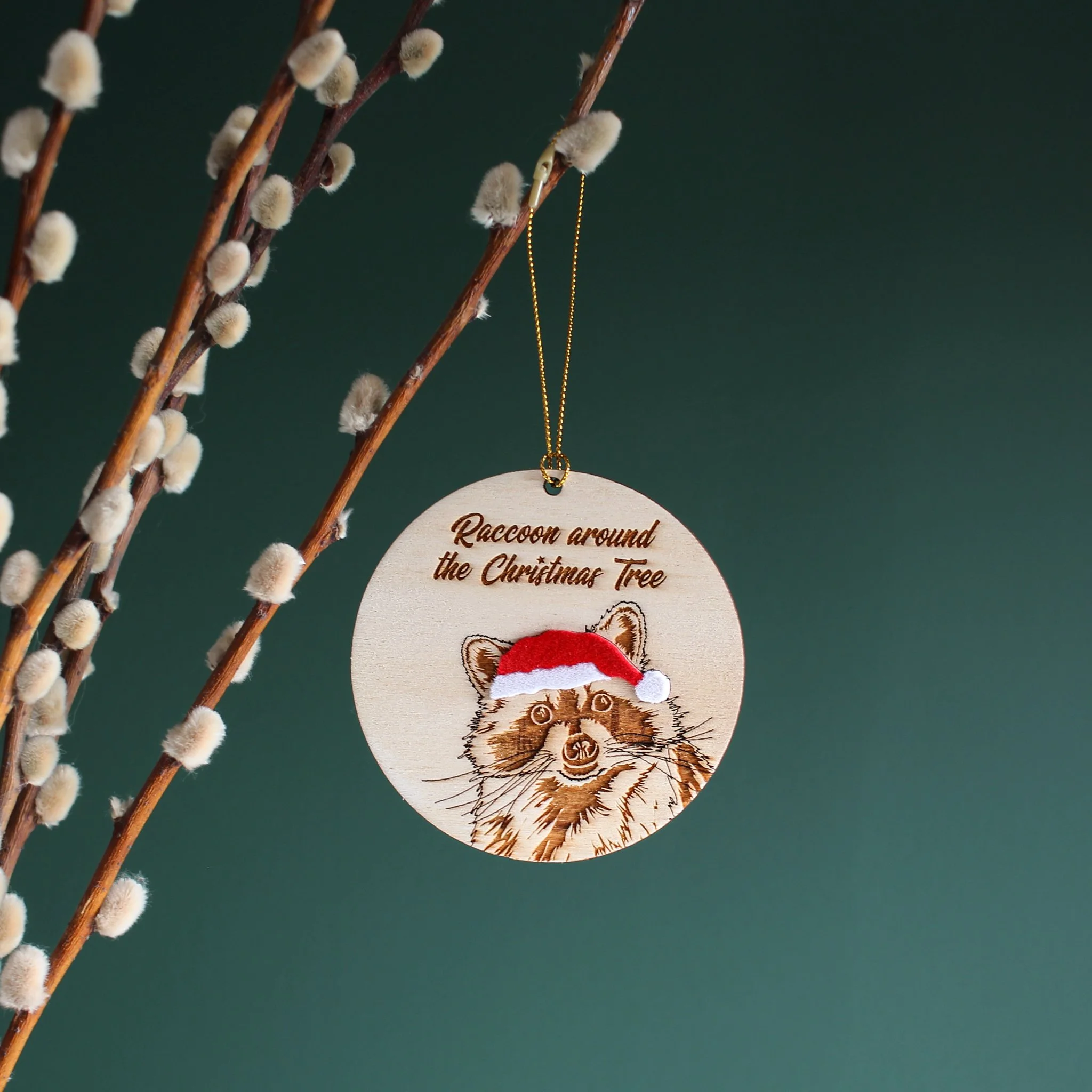 Raccoon Christmas Tree Ornament